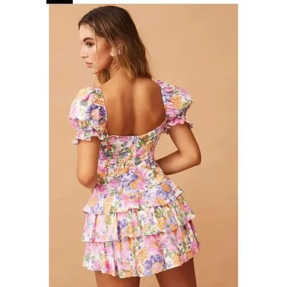 Sweet Pot sage And Paige New Bloom Mini Dress Pink Multi Size 4 - Picture 5 of 9